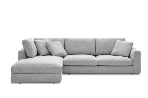 Castlery Hamilton Chaise Sectional Sofa Small Sectional Sofa, Small Sectional, Neutral Sofa, Chaise Sectional Sofa, Grey Sectional Sofa, Couch With Chaise, Condo Furniture, Sectional Sofa With Chaise, Grey Couches