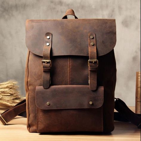 Small Laptops, Hipster Backpack, Leather School Backpack, Leather School Bag, Leather Travel Backpack, Vintage Leather Backpack, Handmade Leather Backpack, Leather Backpack For Men, Backpack Gift