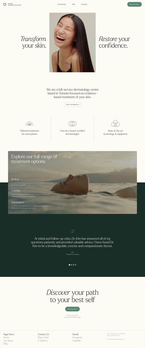 Aesthetics Website Design, Dermatologist Website Design, Dermatology Website Design, Beauty Spa Website Design, Skin Clinic Website Design, Nature Inspired Website Design, Skin Clinic Website, Beauty Clinic Website Design, Medspa Website Design