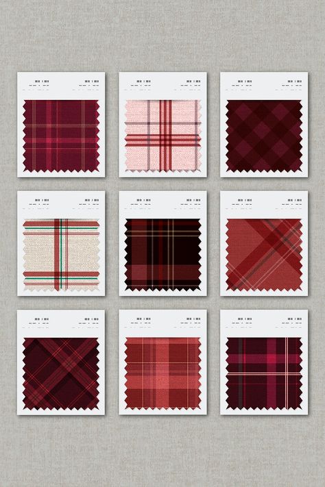 Plaid Checks Pattern, Plaid Fabric Swatch, Fabric Swatches Board, Checks Design Pattern Fabrics, Fabric Samples Swatches, Fabric Chart Fashion Portfolio, Swatch Board Fashion Fabric, Swatch Board Ideas, Fabric Swatches Ideas Fashion Portfolio