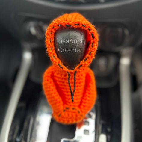 Gear Stick Cover Crochet, Crochet Mens Gifts Free Pattern, Crochet Fall Car Hanger, Crochet Stick Shift Cover, Car Mirror Crochet Pattern, Crochet Crutch Cover Free Pattern, Crochet Patterns For Car, Crochet Car Ornament Free Pattern, Crochet Gear Shift Cover Free Pattern