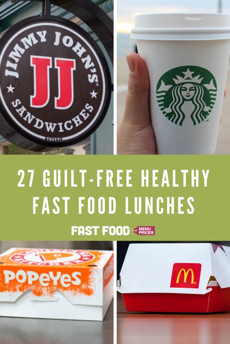 Healthy Fast Food Lunch, Fast Food Lunch, Healthy Fast Food Choices, High Protein Fast Food, Low Calorie Fast Food, Fast Food Salads, Fast Food Diet, Healthy Fast Food Options, Food Calorie Chart