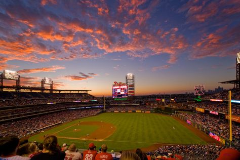 Citizens Bank Park Phillies Wallpaper, Citizens Bank Park, Philadelphia Phillies Baseball, Adventure Ideas, Pretty Views, Philadelphia Sports, Phillies Baseball, Summer Music Festivals, Aesthetic Life