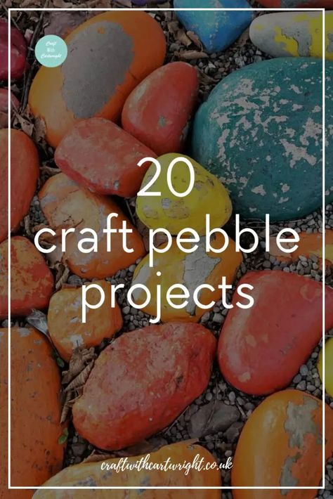 20 projects with craft pebbles - Craft with Cartwright Stones Art Ideas, How To Paint Rocks For Outside Garden, Pebble Ideas For Garden, Crafts With Stones Ideas, River Stones Crafts Garden Art, Small Stones Crafts, What To Do With Beach Rocks, Pebble Rock Art Ideas, Beach Rock Crafts Ideas