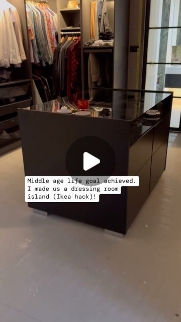 Marc Hagan-Guirey on Instagram: "I made us a dressing room island the Ikea hack way! @ikeahackersofficial" Ikea Hack Walk In Closet, Closet Island Ideas Ikea Hacks, Ikea Island Hack, Dressing Room Island, Ikea Dressing Room, Dressing Ikea, Ikea Island, Closet Island, Centre Island