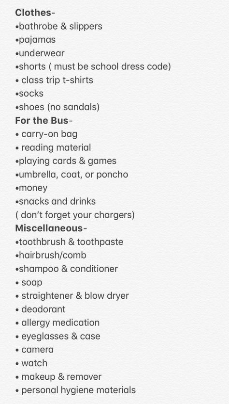 8th grade dc trip Packing List School Trip, Cute Outfits For Dc Trip, School Trip Checklist, Dc Trip Packing List, Train Trip Packing List, School Ski Trip Packing List, Packing List For School Trip, Outfits For Dc Trip Washington Dc, Packing List For Washington Dc