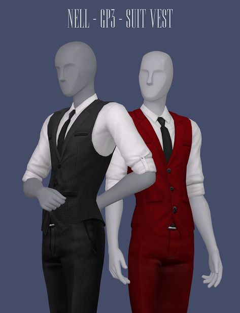 EA's Retextures (Part 2) | Patreon Sims Suit Cc, Sims 4 Cc Vest, Sims 4 Jumpsuit, Mods Sims 4, Sims 4 Men Clothing, Sims 4 Hair Male, Sims 4 Male Clothes, Sims 4 Tsr, Sims 4 Cas Mods