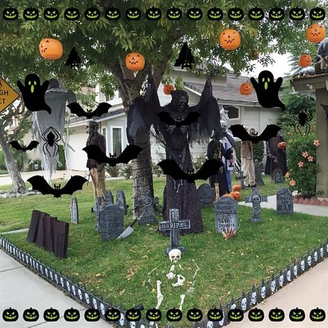 Faster shipping. Better service Halloween Outdoor Decoration, Halloween Hanging Decorations, Bat Decorations, Hanging Bat, Casa Halloween, Bat Wall, Halloween Yard Decorations, Halloween Yard, Theme Halloween