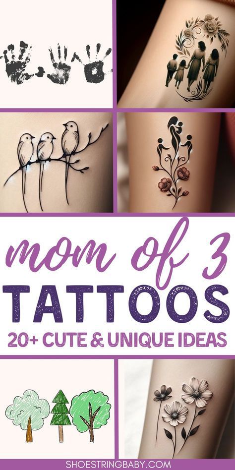 Looking for mom of 3 tattoos? Don't miss these cute and unique mother of 3 tattoo designs. You'll find minimalist tattoos for moms, small mom of 3 tattoo ideas, and meaningful mom tattoos. Don't miss these mother of three tattoo ideas! Mother Of 3 Tattoo Ideas Unique, Mother Of 3 Tattoos, Tattoo For Three Kids, Mom Of 3 Tattoos, Kids Tattoos For Moms Unique, Mother And Kids Tattoo, Mother Of Three Tattoo Ideas, 3 Sons Tattoo For Mom, 4 Kids Tattoo Ideas For Moms