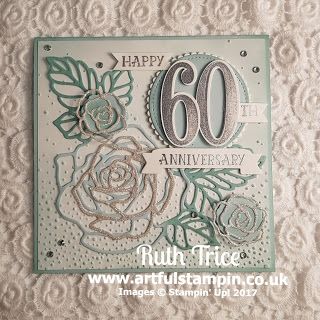 Artful Stampin' Uk Independent Stampin' Up! demonstrator - Ruth Trice: {Luxury 60th anniversary card} Happy 60th Anniversary, Ideas With Paper, 50th Anniversary Cards, Anniversary Cards Handmade, Cars Ideas, Cars Birthday Party Disney, 60 Wedding Anniversary, 60th Birthday Cards, Up Book