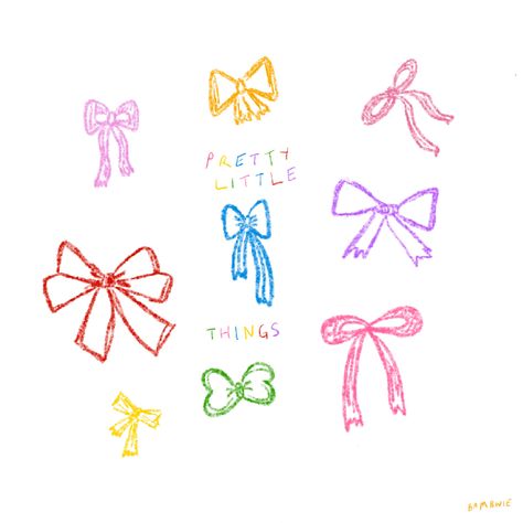 Spring Doodle Art, Aesthetic Numbers 1-10, Doodle Logo Design, Cute Girly Doodles, Cute Colorful Doodles, Cute Bow Drawing, Cute Aesthetic Doodles, Shape Doodles, Cute Small Doodles