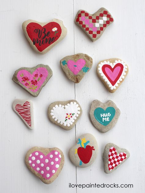 Valentines Rocks, Valentine Rocks, Rock Painting Supplies, Heart Rocks, Heart Shaped Rocks, Valentines Day Ideas, Rock Painting Tutorial, Paint Rocks, Rock Painting Ideas