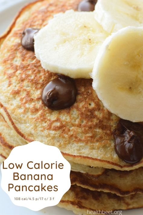 Low Calorie Breakfast Pancakes, Low Cal Pancakes For One, Egg White And Banana Pancakes, Low Calorie Oat Pancakes, Low Calorie Pancakes For One, Pancakes Healthy Low Calories, Low Carb Pancakes Banana, Low Calorie Banana Desserts, Low Cal Banana Pancakes