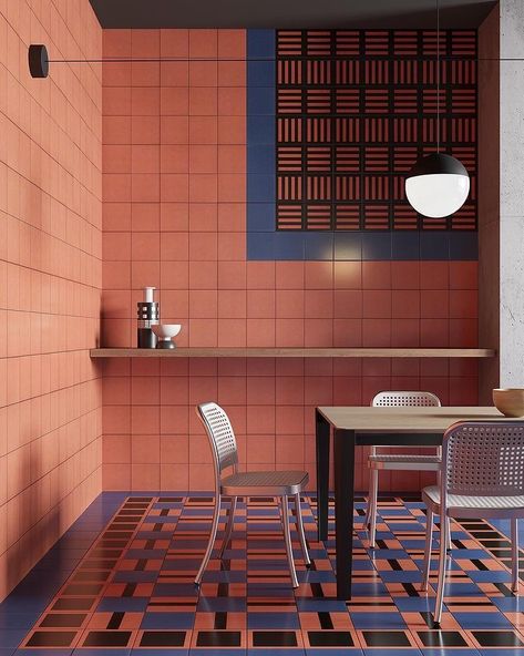 Nathalie Du Pasquier, Patterned Tiles, Tile Design Pattern, Retro Interior Design, Floor Tile Design, Flat Interior, Flooring Inspiration, Engineered Flooring, Retro Interior