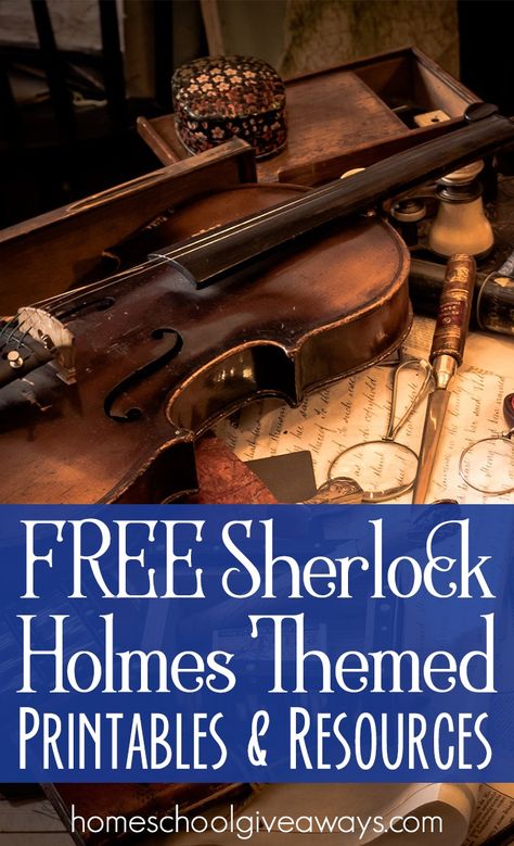 FREE Sherlock Holmes Themed Printables and Resources Sherlock Holmes Printables, Sherlock Holmes Crafts, Sherlock Themed Party, Sherlock Holmes Themed Party, Sherlock Holmes Room Decor, Sherlock Holmes Activities For Kids, Sherlock Holmes Party Ideas, Sherlock Holmes Party, Sherlock Holmes Aesthetic