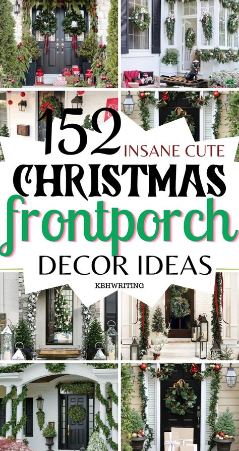 Spruce up your porch with 151 festive Christmas decor ideas! From twinkling lights to cozy blankets, welcome the holiday season with style. Create a winter wonderland with trees and oversized ornaments. Whether rustic or classic, these ideas will turn your porch into an outdoor holiday showcase! #ChristmasPorchDecor #OutdoorDecor