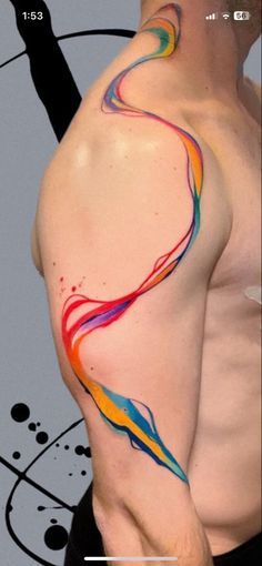 #BEAUTY, #RELATIONSHIPS #Fashion #Animals #Outfits #Winter Outfits #Animals Paint Style Tattoo, Water Colour Tattoo Designs For Men, Watercolor Tattoo Filler, Full Body Abstract Tattoo, Watercolor Line Tattoo, Colorful Spine Tattoo, Fluid Tattoo Design Arm, Abstract Rainbow Tattoo, Abstract Neck Tattoo