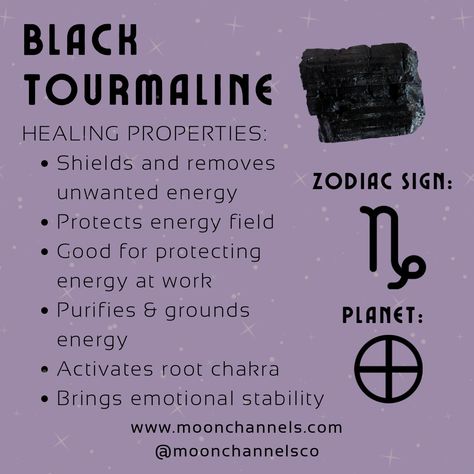 Black Tourmaline Crystal Healing Black Tourmaline Healing Properties, Black Tourmaline Benefits, Tourmaline Crystal Meaning, Black Tourmaline Meaning, Crystal Knowledge, Tourmaline Meaning, Ritual Oils, Crystal Magick, Beginner Witch