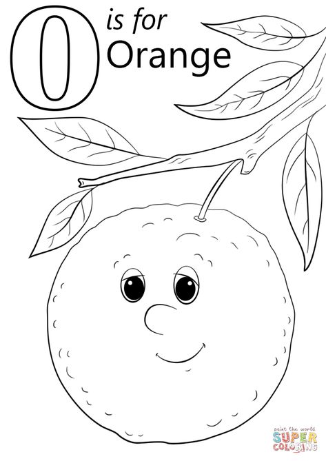 Orange Coloring Page, O Is For Orange, Shopkins Colouring Pages, Fruit Coloring Pages, Abc Coloring Pages, Preschool Coloring Pages, Abc Coloring, Alphabet Coloring Pages, Alphabet Preschool