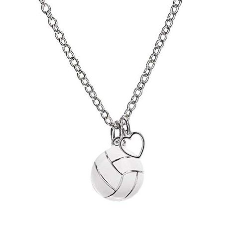 GIMMEDAT Volleyball Heart Enamel Necklace | Lead & Nickel Free | Player or Fan Gift #Pendants, #Necklaces, #Jewelry, #Women, #Clothing, Shoes & Jewelry, Volleyball Heart, Volleyball Accessories, Volleyball Necklace, Volleyball Jewelry, Volleyball Girl, Fan Jewelry, Volleyball Gifts, Volleyball Mom, Sports Jewelry