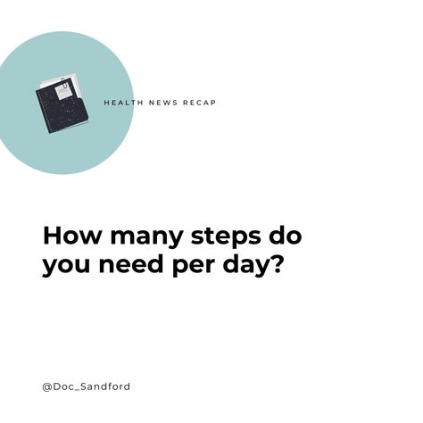 🚶‍♂️For the longest time, we’ve been told to walk 10,000 steps per day. Well, apparently that was based on a marketing campaign for a Japanese pedometer with no real science to back that up. Who knew 🤷   The fun part is that now we actually do have data to answer this question—from 50,000 people spanning 4 continents and published in The Lancet Public Health journal. Steps Per Day, Naturopathic Doctor, Health Journal, Marketing Campaign, Functional Medicine, Public Health, Marketing Campaigns, Do You Need, We Need