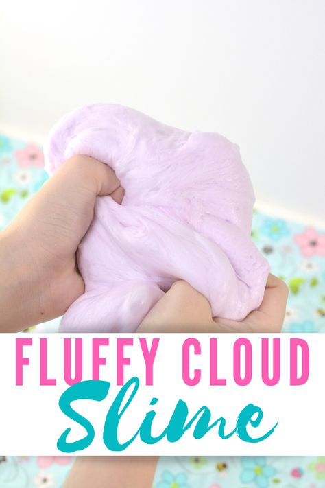 Fluff Slime With Shaving Cream, Floam Recipe Shaving Cream, How To Make Homemade Cloud Slime, Shaving Cream Cloud Experiment, Homemade Cloud Slime, Cloud Slime Recipe With Shaving Cream, Easy Cloud Slime, Diy Cloud Slime Recipe, How To Make Cloud Slime Recipe