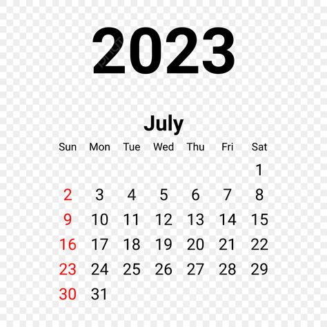 Calendar July 2023, 2023 Minimalist, Bedroom Cartoon, Calendar Png, Simple Calendar, Watercolor Calendar, July Calendar, Calendar Vector, Minimalist Calendar