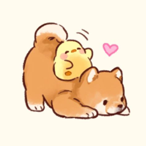 Dog And Duck, Shiba Inu, Cute Dog, Kawaii