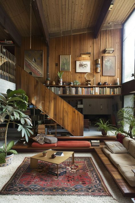 Mid Century Modern Eclectic, Eclectic Mid Century Modern, Housing Decor, Modern Living Room Interior, Mid Century Aesthetic, Monte Cristo, Mid Century Modern Living Room, Mid Century Modern Interiors, Loft Style