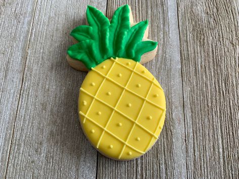 Pineapple Sugar Cookies, Sugar Cookies Birthday, Glazed Cookies, Flamingo Cookies, Ribbon Cookies, Hawaiian Cookies, Summer Sugar Cookies, Cookies Fruit, Pineapple Sugar