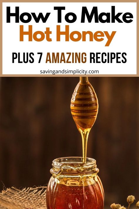 Hot honey is the new must have condiment addition to just about anything. Discover how to make hot honey. Plus seven hot honey recipe dishes perfect for your next meal. Hot honey chicken wings recipe. Hot honey fried chicken, hot honey skillet recipe and so much more. How To Make Hot Honey, Chicken Hot Honey, Hot Honey Recipes, Make Hot Honey, Hot Honey Chicken Wings, Hot Honey Fried Chicken, Honey Chicken Wings Recipe, Herb Infused Honey, Hot Honey Recipe