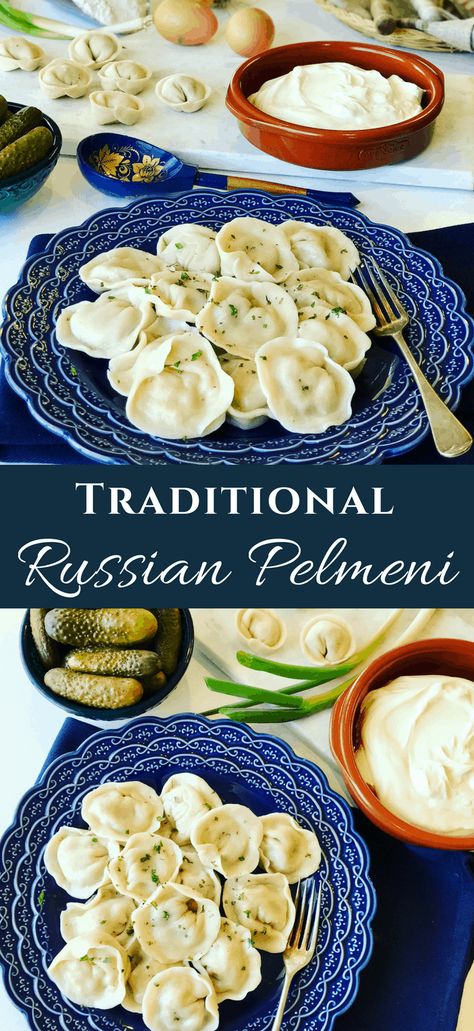 Pelmeni Recipe, Russian Dumplings, Russian Dishes, Eastern European Recipes, From Russia With Love, Pot Stickers, Foreign Food, Ukrainian Recipes, European Food