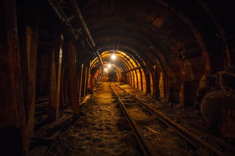 Underground mining tunnel with rails Pre... | Premium Photo #Freepik #photo #gold #light #construction #work Underground Mining, Construction Images, Vegetable Garden Diy, Underground Tunnels, Photo Gold, Bitcoin Miner, Construction Work, Capital Market, Gold Light