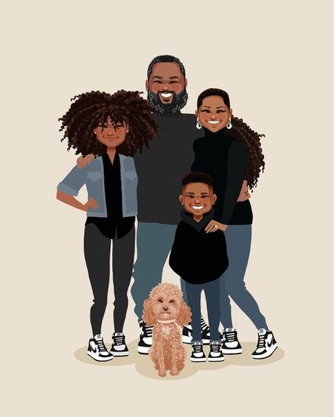 Jordi on Instagram: "I’m really happy with how Brandi’s portrait turned out! Love the matching sneakers! 😍 Just remember, that I’m offering ❄️WINTER SALES❄️ 20%off with the code WINTER23 😉😊 . . . #customportrait #personalizeddrawing #family #familyportrait #birthdaygift #wedding #weddinginspo #weddininvites #savethedates #supportsmallbusiness" Family Decal Codes, Black Family Cartoon, Roblox Houses, Matching Sneakers, Family Decal, Roblox Core, Family Decals, Black Family, Family Cartoon