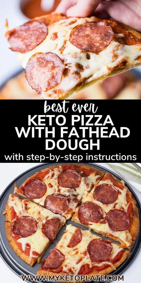 This keto pizza with fathead dough is a breeze to make at home. The dough requires just 4 simple ingredients and tastes remarkably like the real thing—crispy, chewy, and absolutely delicious. Top it with your favorite ingredients for a heavenly slice that's low in carbs, with only 4 net carbs per serving. Unlike cauliflower crust, this mozzarella cheese crust boasts a fantastic texture—super chewy with crispy edges. Keto Pizza Crust, Fathead Dough, Mozzarella Pizza, Cheese Crust, Keto Pizza, Low Carb Pizza, Delicious Pizza, Low Carb Dinner Recipes, Low Carb Dinner