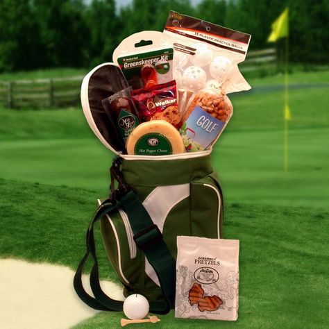 Golfing Around Golf Sports bag - Golf Lovers - Gifts for men - closing gifts - buyer gifts - seller gifts - corporate gifts Sports Gift Basket, Silent Auction Basket, Golf Tournament Gifts, Gardening Gift Baskets, Auction Basket, Golf Lover Gifts, Baskets For Men, Gift Baskets For Men, Themed Gift Baskets