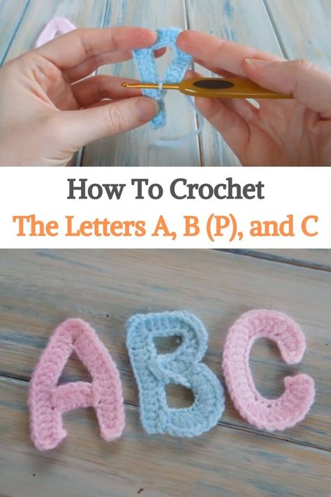 In this video, I show you how to crochet the letters A, B, and C. These letters are designed to be crocheted in one piece without the need for sewing. You will see that you will find all the letters of the alphabet. You will be able to create the name you want easily. #urbakicrochet #crochet #letterscrochet #letters #easycrochet #crochetpatterns How To Crochet Letters, Crochet Names Ideas, Crochet Alphabet Letters, Crochet Figures, Crochet Letters Pattern, Crochet Numbers, Crochet Alphabet, Crochet Letters, Applique Letters