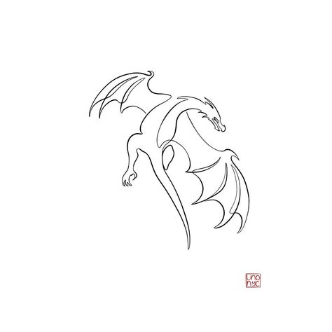 Single Line Dragon Tattoo, Dragon Lineart Tattoo, Single Line Dragon, Line Art Dragon, Dragon Embroidery Pattern, Dragon Line Drawing, Dragon Line Art, Dragon Line, Tattoo Placements