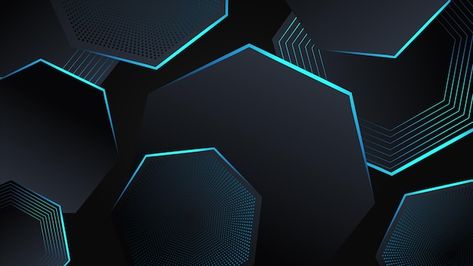 Modern tech background with geometric sh... | Premium Vector #Freepik #vector #futuristic-pattern #tech-pattern #digital-texture #web-pattern Black Background Landscape, Web Background Design, Linkedin Ideas, Tech Pattern, Modern Background Design, Futuristic Pattern, Premium Vector Background, Web Wallpaper, Tech Wallpaper