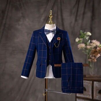 Flower Boys Wedding Suit Children Birhtday Photograph Dress Kids Fromal Blazer Set School Child Graduation Performance Costume Flower Boys Wedding, Boys Fits, Blazer For Boys, Performance Costume, Dark Academia Fashion, Academia Fashion, Blazer Set, Classic Suit