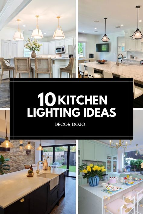 Light up your culinary space with our collection of Kitchen Lighting Ideas! Find inspiration for every style, from sleek modern pendants to classic chandeliers and practical under-cabinet lighting. Explore how to enhance ambiance, improve functionality, and create focal points with the right fixtures. Whether you're remodeling or just updating your kitchen decor, discover lighting solutions that will transform your kitchen into a beautifully lit workspace. Kitchen Island Lights Ideas, Kitchen Lights Ideas, Over The Kitchen Sink Lighting, Kitchen Light Ideas, Modern Kitchen Lighting Ideas, Kitchen Lighting Ideas Over Island, Recessed Kitchen Lighting, Kitchen Lights Ceiling, Over Sink Light