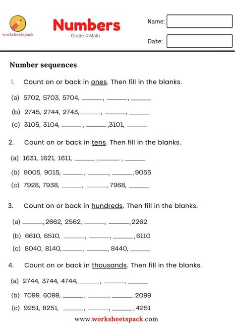 Pin on janessa learning Pattern Worksheet For Class 3, Number Patterns Worksheet Grade 3, Maths Worksheet For Grade 4, Mental Maths Worksheets Grade 3, Mental Maths Worksheets Grade 2, Maths Worksheets Grade 3, Number Sequence Worksheet, Maths Worksheet For Class 3, Maths Worksheets Grade 2