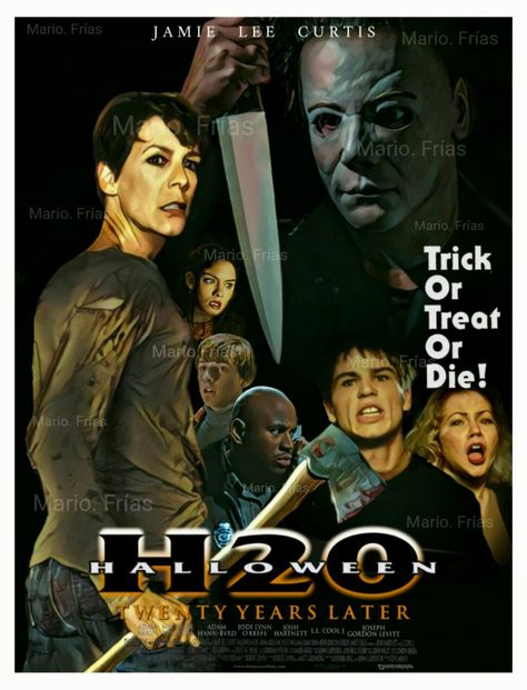 Halloween H20 Horror Movie Slasher Edit By Mario. Frías Halloween 90s Movies, Halloween H20, Halloween Franchise, Halloween Iii, Halloween Film, Slasher Movies, Horror Movie Icons, The Boogeyman, Best Horror Movies