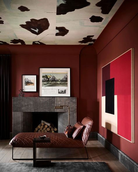 Decorating Rules, Red Living, Design Salon, Nest Design, Listening Room, Living Room Red, Living Room Ceiling, Red Rooms, Pink Interior