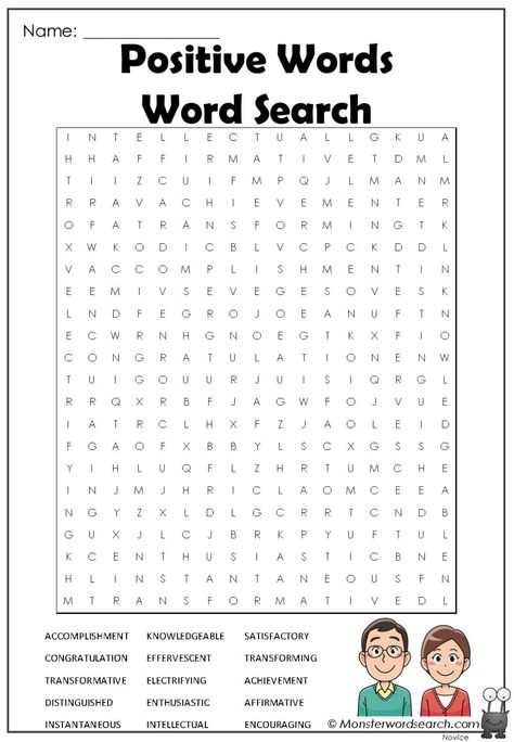 awesome Positive Words Word Search Emotions Word Search, Positive Word Search, Feelings Word Search, Words Search Worksheet, Word Finding Activities, April Word Search, Self Esteem Crafts, Difficult Word Search, Teenager Activities