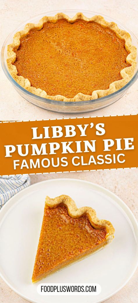 Enjoy this simple Libby's original pumpkin pie recipe, a timeless classic with the perfect blend of pumpkin and spices. This easy-to-follow dessert is a staple for fall gatherings. Libbys Pumpkin Pie Recipe For 2 Pies, Libby’s New Pumpkin Pie Recipe, Original Libby’s Pumpkin Pie, Basic Pumpkin Pie Recipe, Pumpkin Pie Recipe Libbys, Recipes Using Libbys Pumpkin Pie Filling, Pumpkin Pie Recipe Easy Evaporated Milk, Libby’s Pumpkin, Libby Pumpkin Pie Recipe