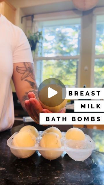 Janaiah McClure on Instagram: "Breast milk bath bombs! So happy with how these turned out. Lightly fragrant, soft & luxurious! The perfect addition to babe’s bath (and mine!) 

Please only consider trying with excess or expired milk not needed to feed your child, and after consulting with pediatrician or conducting a patch test on baby. Every baby’s skin is different, please keep in mind!

#breastmilk #breastmilkbath #milkbath #breastfedbaby #breastfeedingmom #momtips #newmom #babyskin #momvlog #momlife #breastmilkstorage #breastmilksupply #breastmilkbag #newborn #5monthsold" Things To Make With Breastmilk, Breast Milk Bath, Breastmilk Lotion, Breastmilk Soap, Baby Acne, Lotion Recipe, Breastmilk Supply, Bath Bomb Recipes, Breastmilk Storage