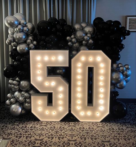 Balloon wall with marquee number Balloon Wall, Number Balloons, Balloons, Wall