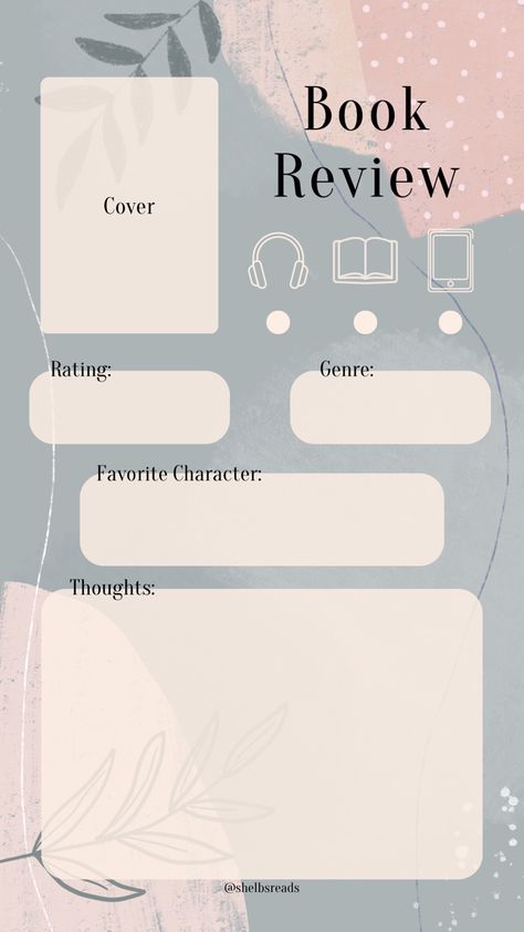 Cute girly aesthetic book review template for Instagram Wayward Emilia Hart, Template For Book Cover, Book Report Aesthetic, Book Review Instagram Story Template, Booklist Template, Reading Book Aesthetic Instagram Story, Bookstagram Book Review Template, Bookish Instagram Templates, Printable Book Review Template