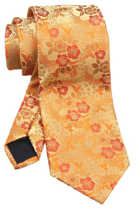 PRICES MAY VARY. Length: 57"/145cm, Skinny Width: 3.15"/8cm, Business fashion floral slim necktie, suitable for mens, youth and Big boys, Color: Various Color to choose, Material: care-free microfiber polyester, Dry cleaning, low temperature ironing. Whether it's trying an exotic dish, going on an adventure, or wearing a new eye-catching hue, a worldly guy like yourself isn't afraid to try new things. Spice up your wardrobe with this vibrant Floral Men Tie in Orange Yellow/gold from Kihatwin's n Mens Floral Tie, Paisley Wedding, Floral Ties, Going On An Adventure, Men Tie, Silver Tie, Try New Things, Luxury Business, Tuxedo Wedding